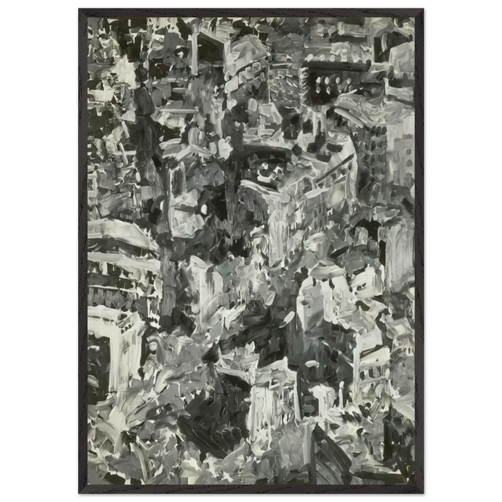 TOWNSCAPE PARIS 1968 - Gerhard Richter 70x100 cm / 28x40 inches Framed Art Print – Black Wooden Frame