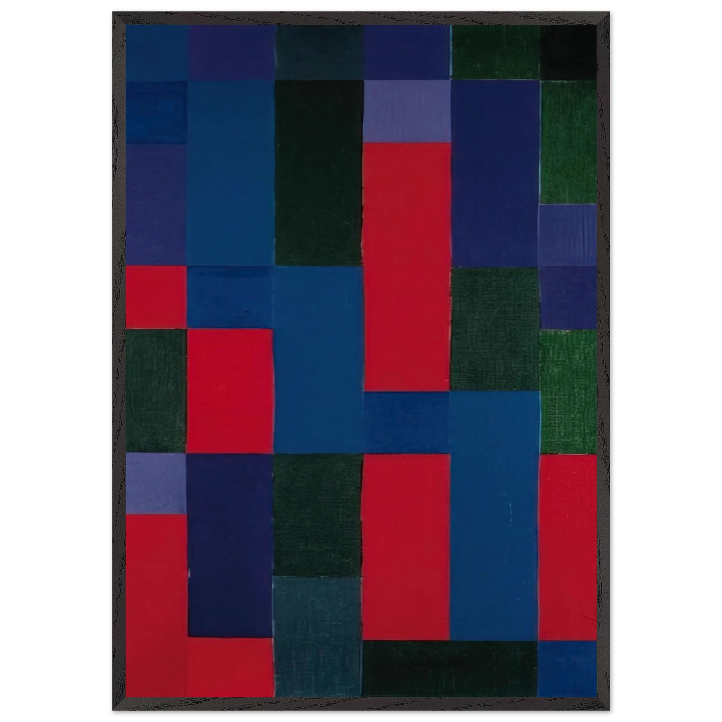 Grn-Blau-Rot - 1967 - Johannes Itten Framed Art Print – Black Wooden Frame - Default Title - -Framed Art Print