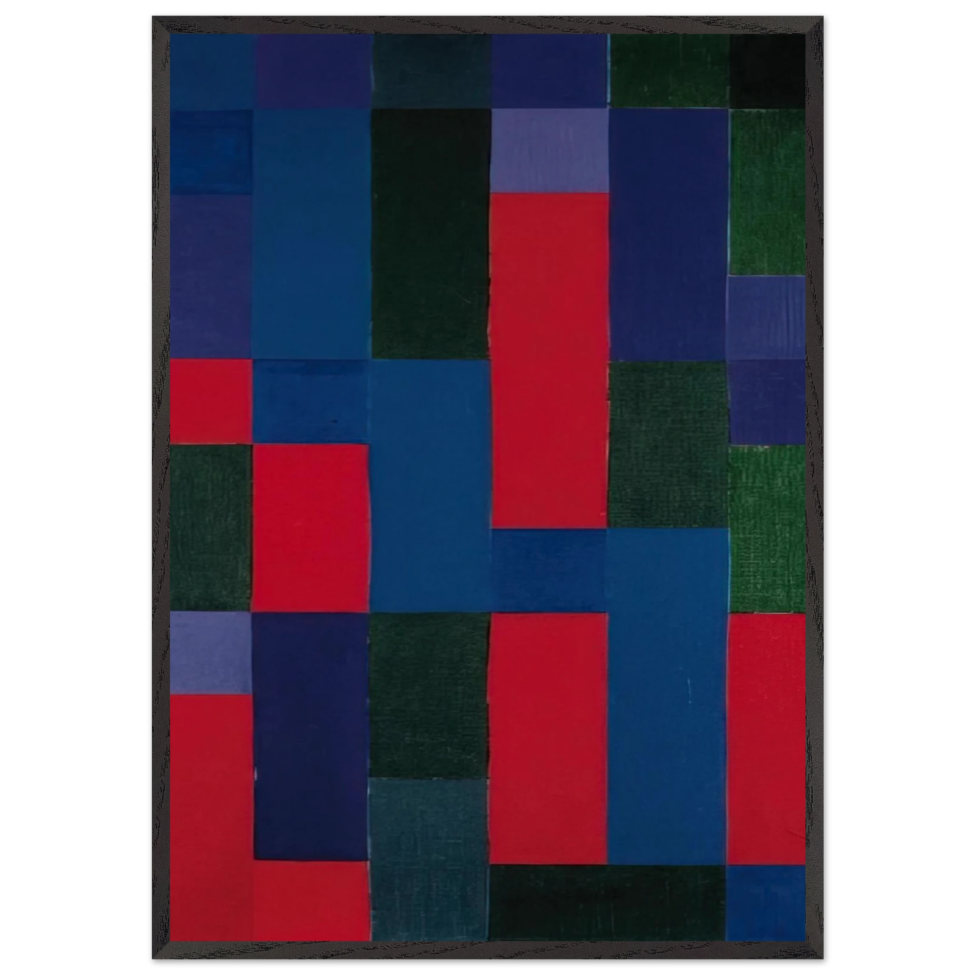 Grn-Blau-Rot - 1967 - Johannes Itten Framed Art Print – Black Wooden Frame - Default Title - -Framed Art Print