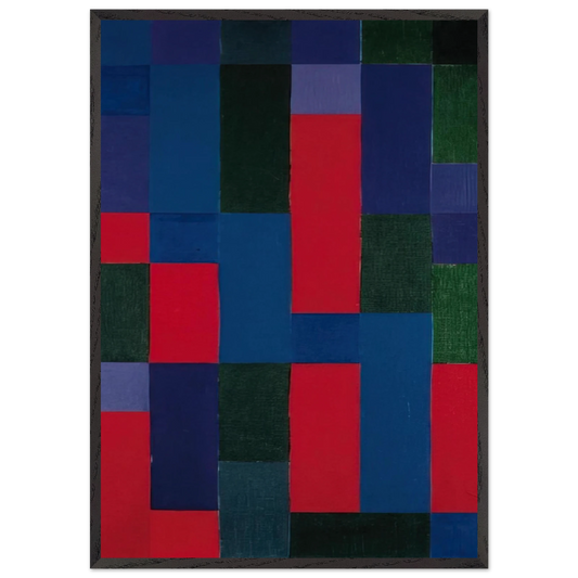 Grn-Blau-Rot - 1967 - Johannes Itten Framed Art Print – Black Wooden Frame - Default Title - -Framed Art Print
