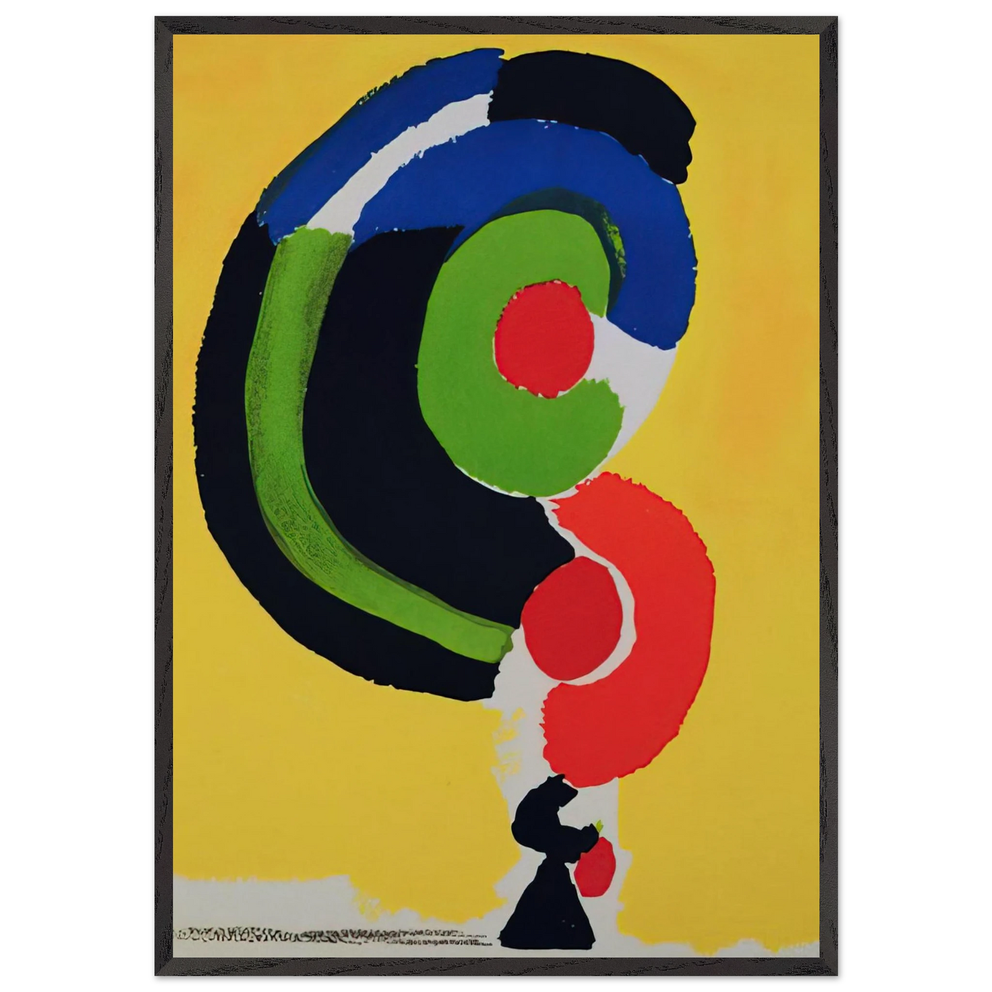 COMPOSITION FOR XXE SIECLE - Sonia Delaunay Framed Art Print – Black Wooden Frame - Default Title - -Framed Art Print