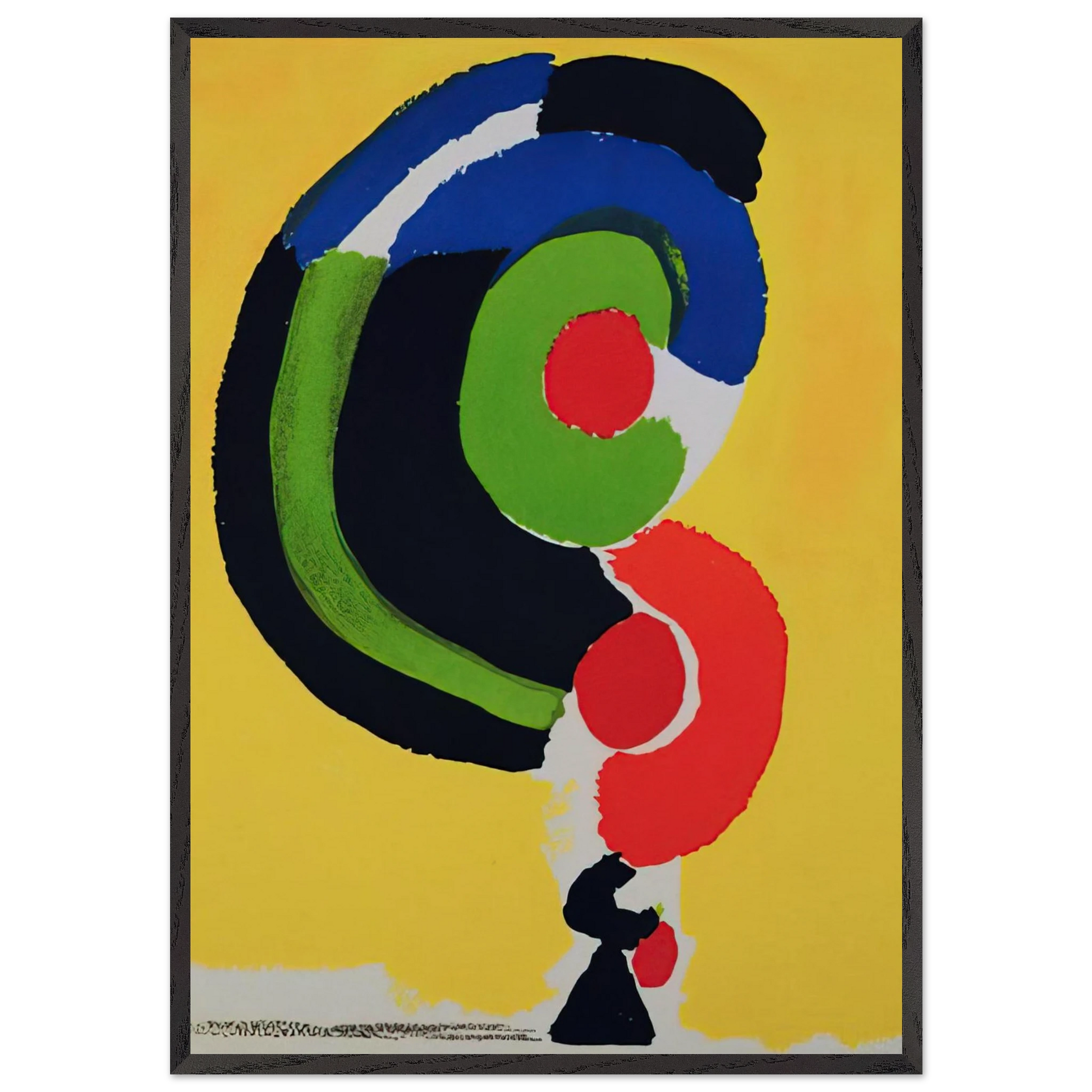 COMPOSITION FOR XXE SIECLE - Sonia Delaunay Framed Art Print – Black Wooden Frame - Default Title - -Framed Art Print