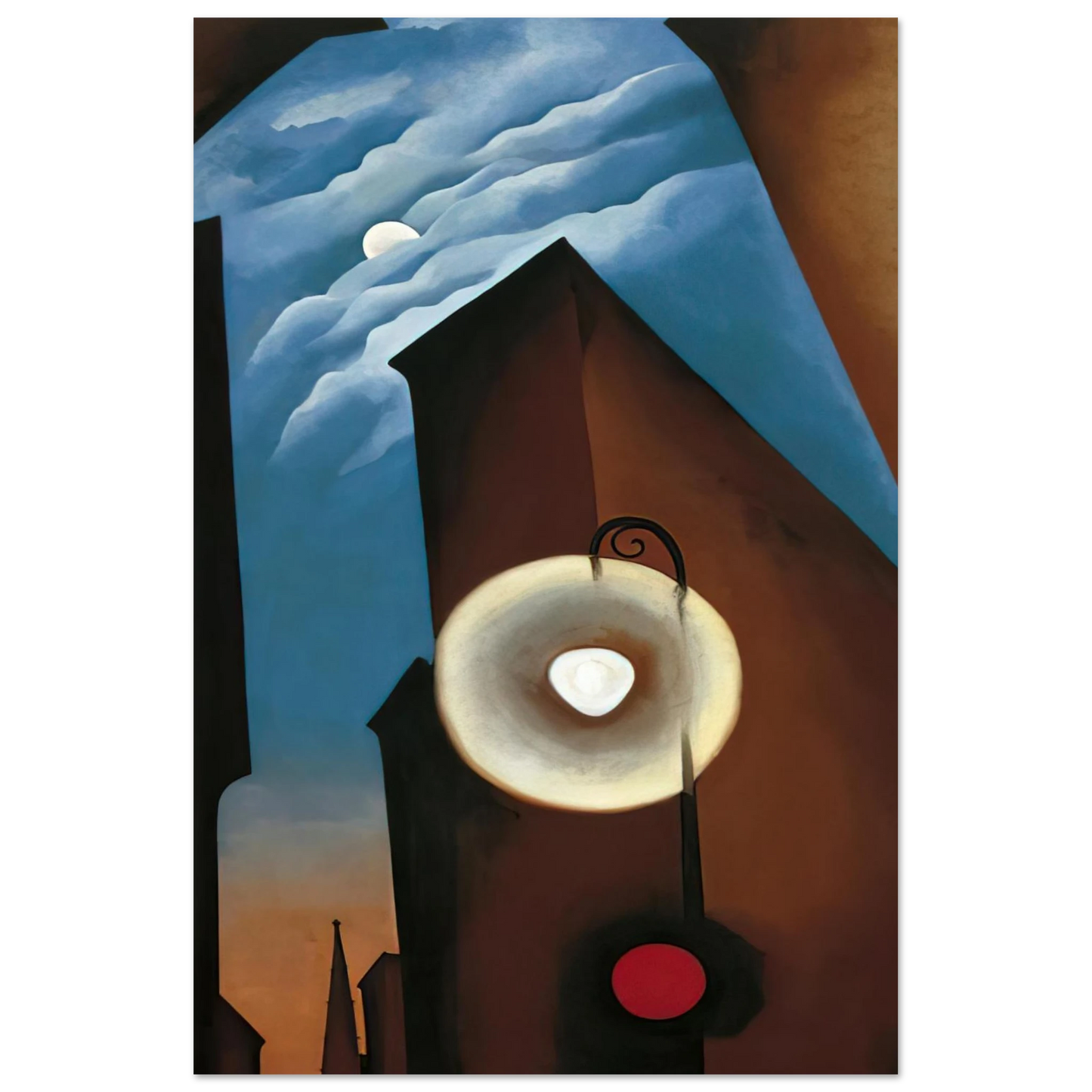 Georgia O'Keeffe - New York with Moon Fine Art Poster - 40x60 cm / 16x24 inches