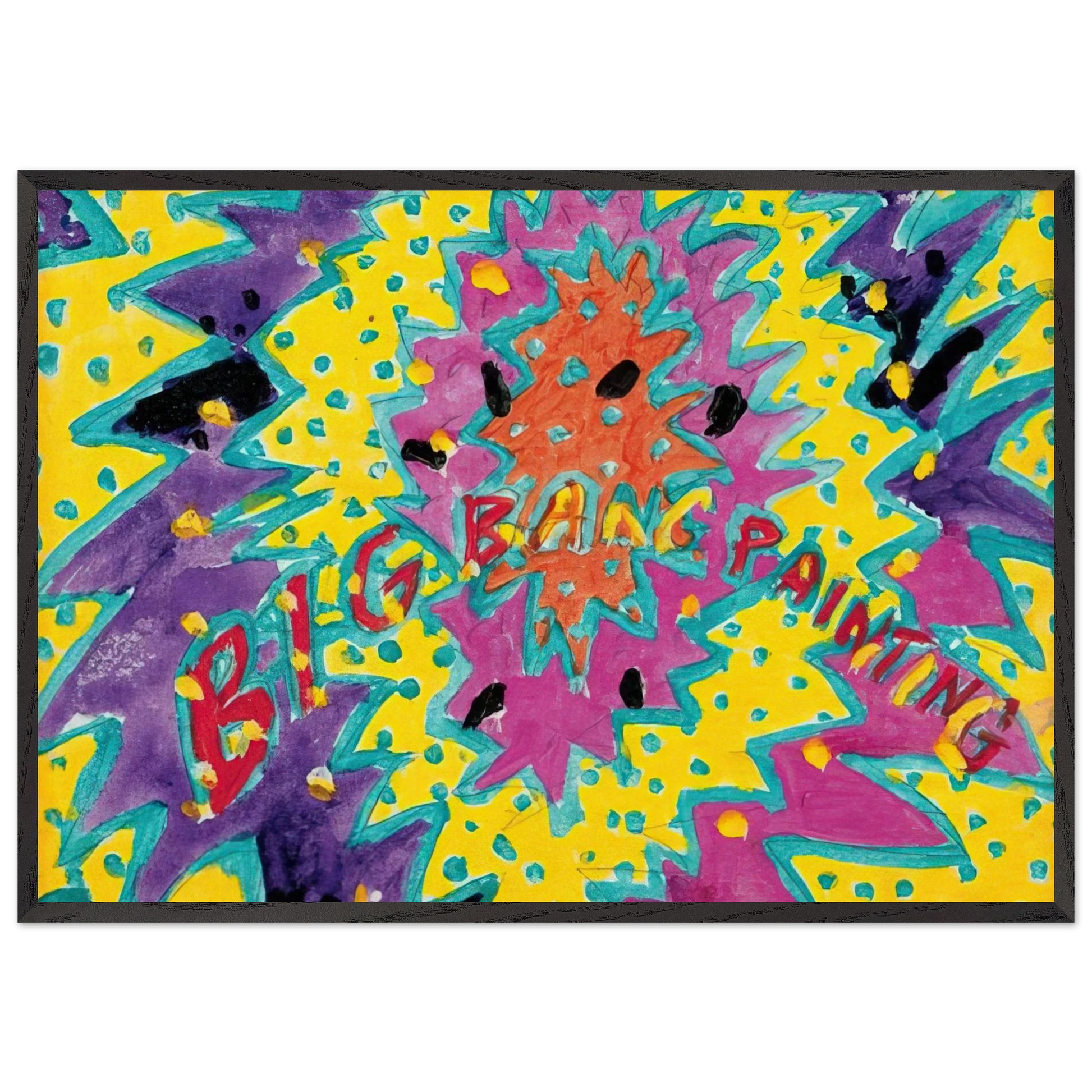 Big Bang Painting - 1988 - Paul Thek Framed Art Print – Black Wooden Frame - Default Title - -Framed Art Print