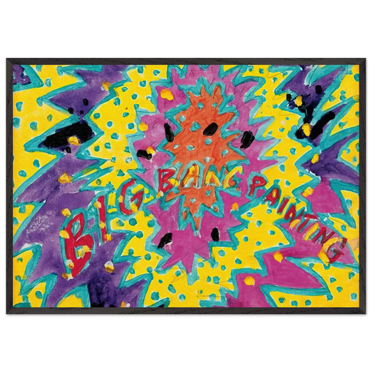 Big Bang Painting - 1988 - Paul Thek Framed Art Print – Black Wooden Frame - Default Title - -Framed Art Print