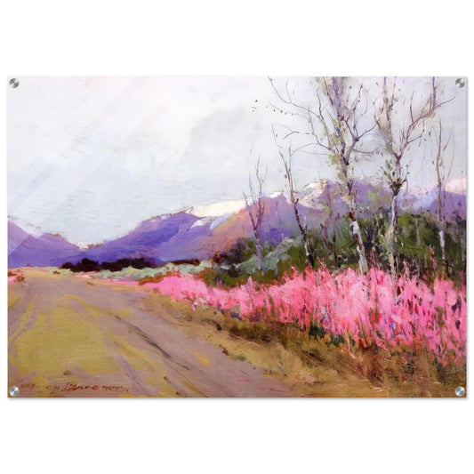 Fireweed Lane - Romanticism - Sydney Laurence Acrylic Print - 70x100 cm / 28x40″ inches | Sydney Laurence Wall Art | Sydney Laurence Prints