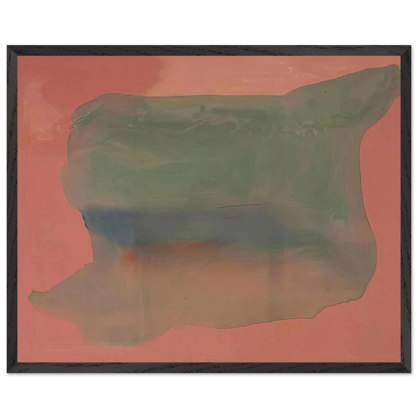 Helen Frankenthaler - Yearning - 1973 Wall art - 13x18 cm / 5x7 inches - Premium Wooden Framed Poster With Fine Art Paper - Black frame