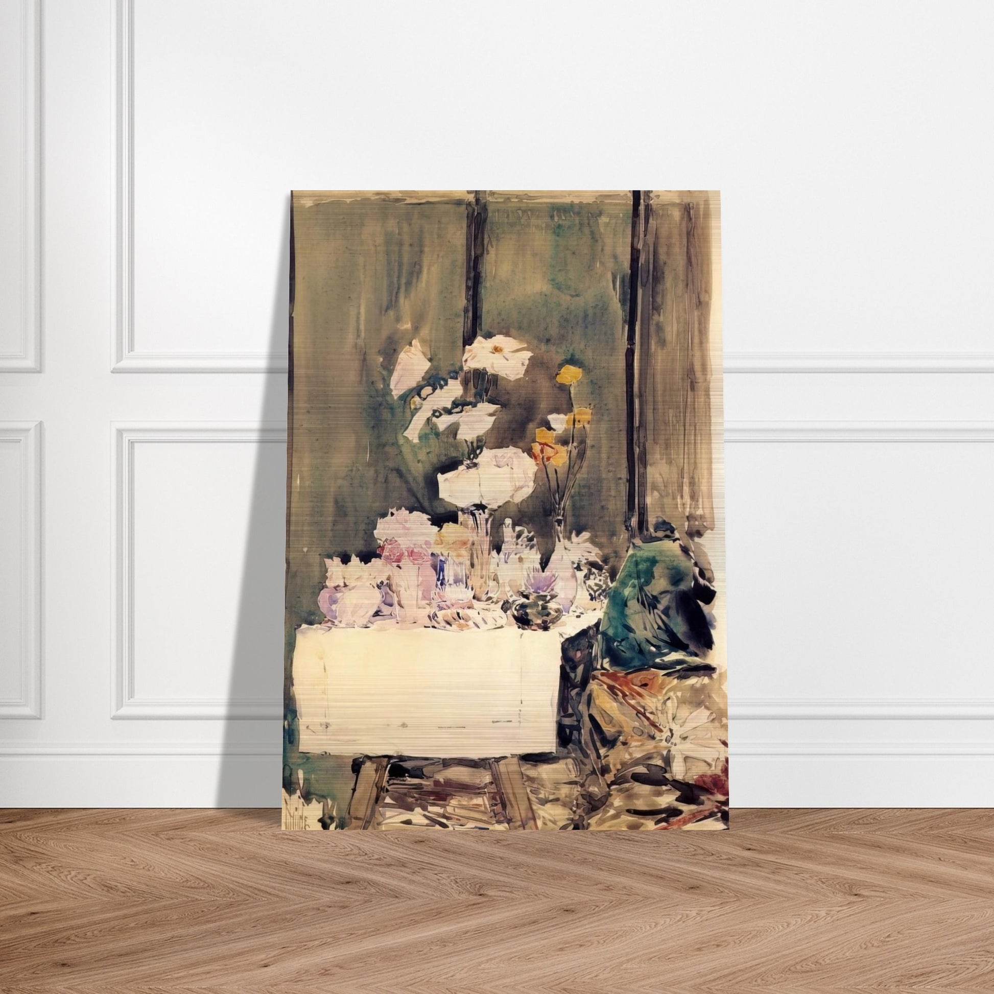 A Favorite Corner - Childe Hassam Brushed Aluminum Print - 70x100 cm / 28x40 inches | Childe Hassam Aluminum Print | Childe Hassam Prints