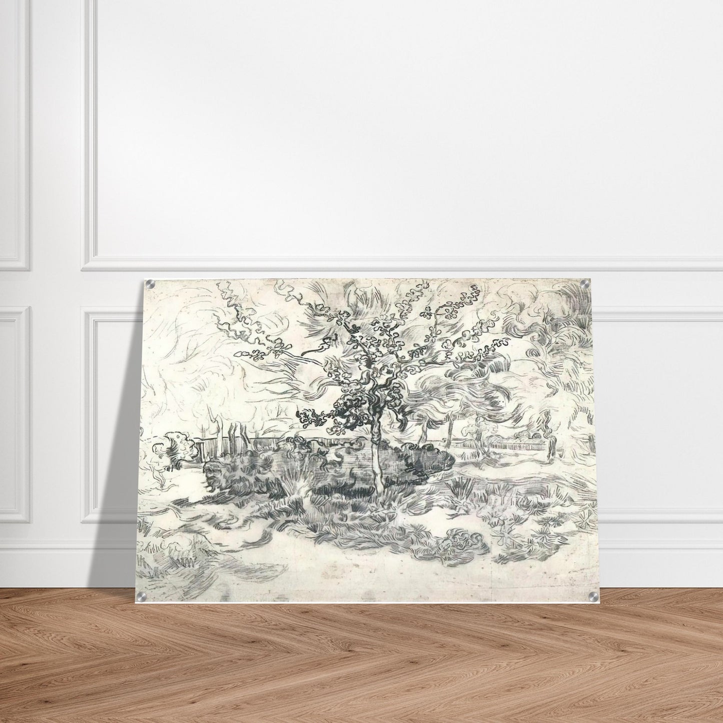 Garden of the Asylum - Vincent van Gogh Acrylic Print - 70x100 cm / 28x40″ inches