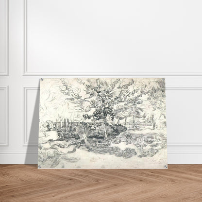 Garden of the Asylum - Vincent van Gogh Acrylic Print - 70x100 cm / 28x40″ inches