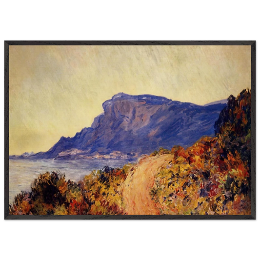 The Red Road at Cap Martin near Menton - claude monet Framed Art Print – Black Wooden Frame - Default Title - -Framed Art Print