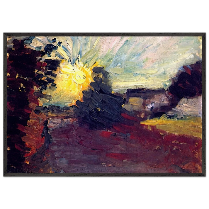 SUNSET IN CORSICA 1898 - Henri Matisse 70x100 cm / 28x40 inches Framed Art Print – Black Wooden Frame