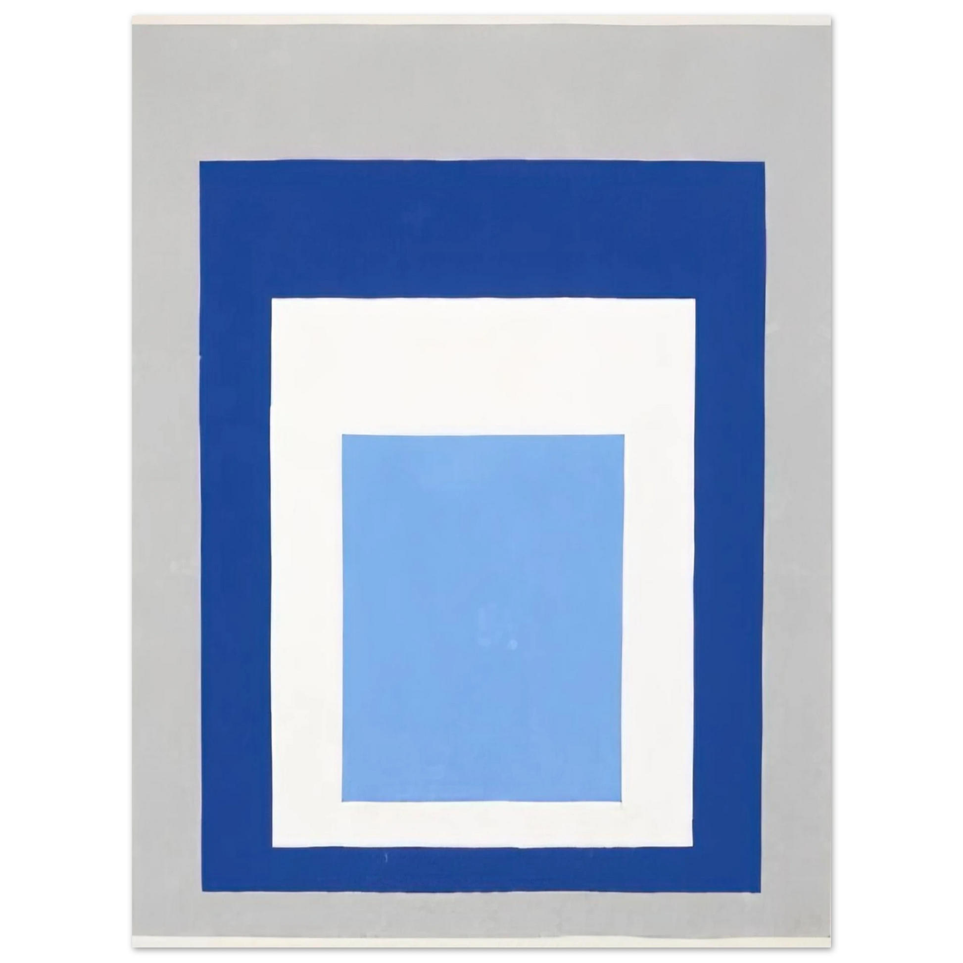 Josef Albers - HOMAGE TO THE SQUARE BLUE WHITE GREY 1951 Fine Art Poster - Default Title