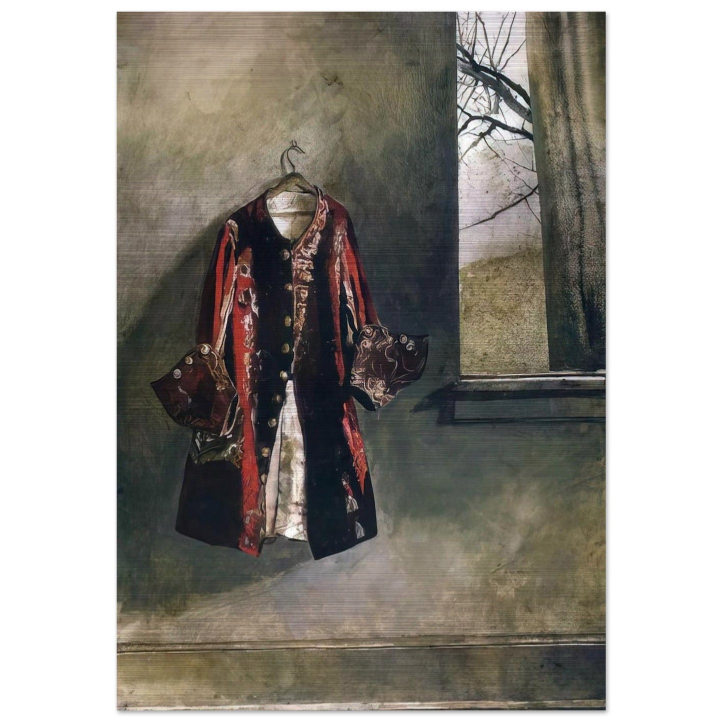 CURTAIN CALL - Andrew Wyeth Brushed Aluminum Print - 70x100 cm / 28x40 inches | Andrew Wyeth Aluminum Print | Andrew Wyeth Prints
