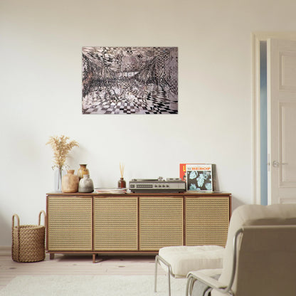 Enigma - 1947 - Maria Helena Vieira da Silva Brushed Aluminum Print - 70x100 cm / 28x40 inches | Maria Helena Vieira da Silva Aluminum Print | Maria Helena Vieira da Silva Prints