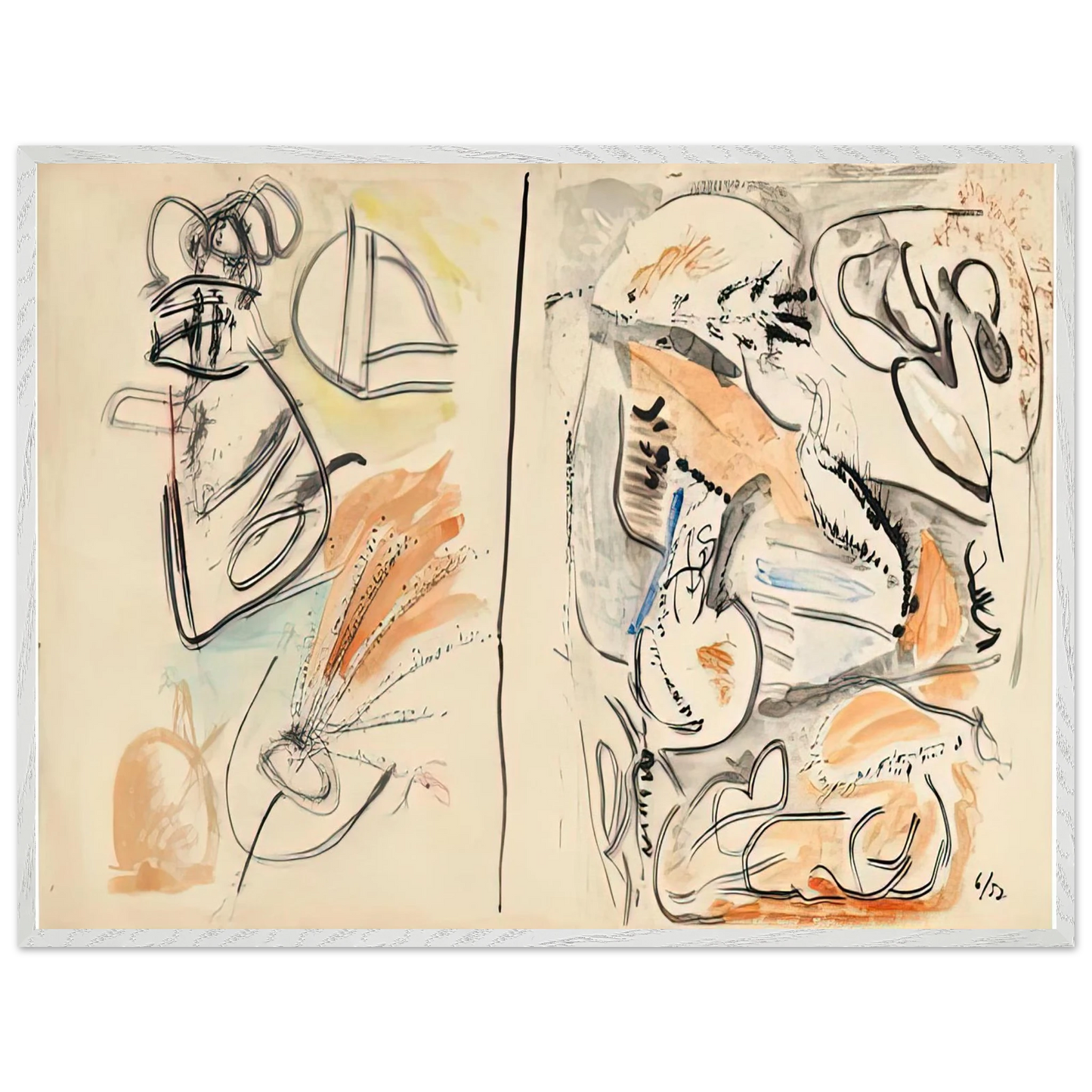 Helen Frankenthaler - Window Shade No. 2, 1952- Wall Art - 60x80 cm / 24x32 inches - Fine Art Poster - -