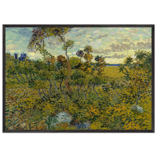 Sunset at Montmajour - Vincent van Gogh Framed Art Print – Black Wooden Frame - Default Title - -Framed Art Print