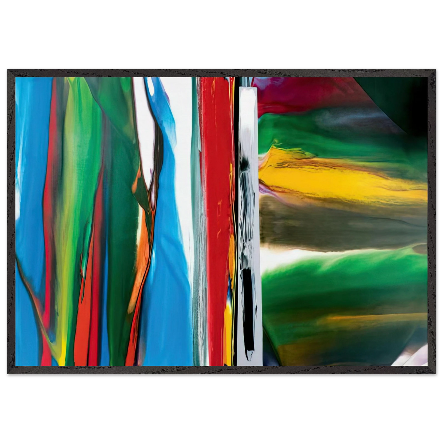 Phenomena Astral Tundra - 1986 - Paul Jenkins Framed Art Print – Black Wooden Frame - Default Title - -Framed Art Print