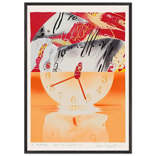 Hole in the Center of the Clock - James Rosenquist Framed Art Print – Black Wooden Frame - Default Title - -Framed Art Print