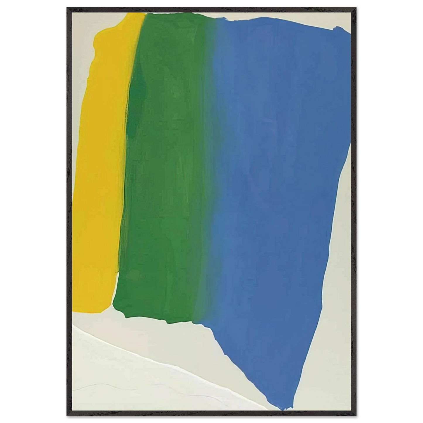 Helen Frankenthaler - Summer Insignia - 1969 Wall art - 13x18 cm / 5x7 inches - Premium Wooden Framed Poster With Fine Art Paper - Wood frame