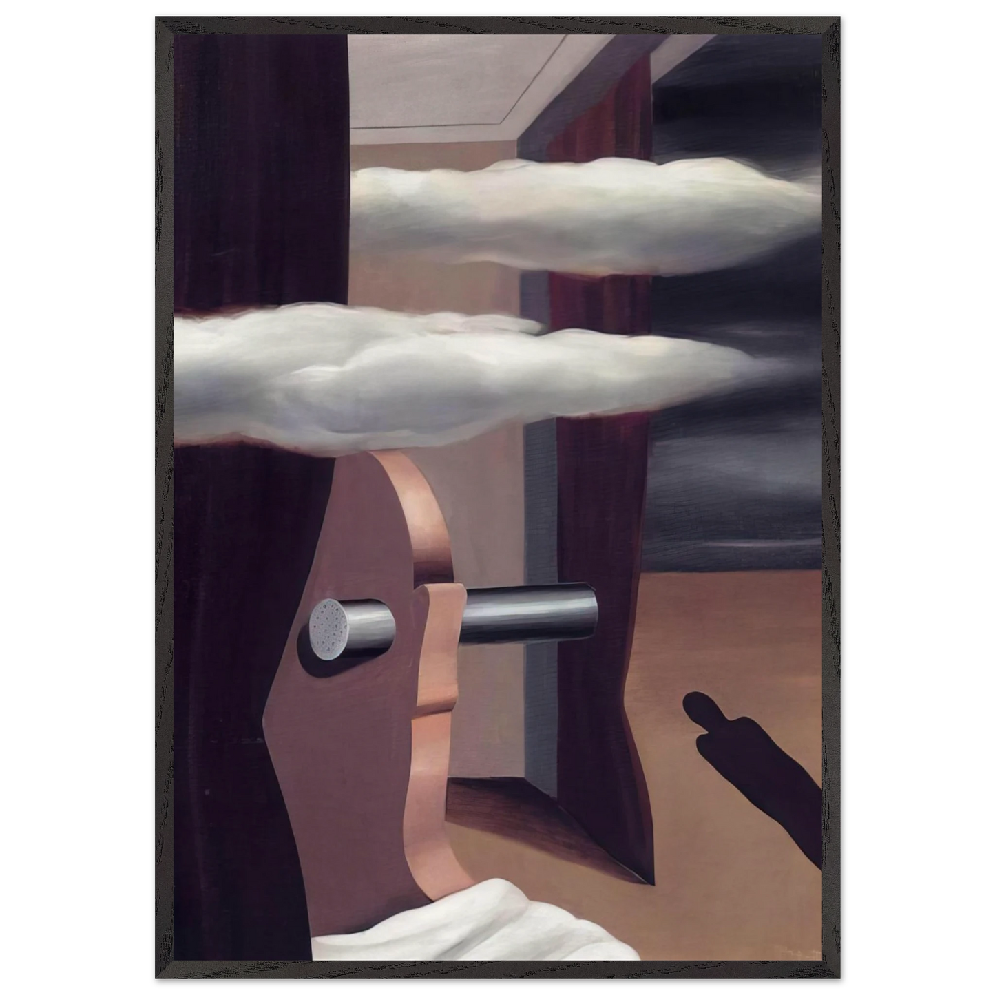 THE CATAPULT OF DESERT 1926 - Rene Magritte Framed Art Print – Black Wooden Frame - Default Title - -Framed Art Print