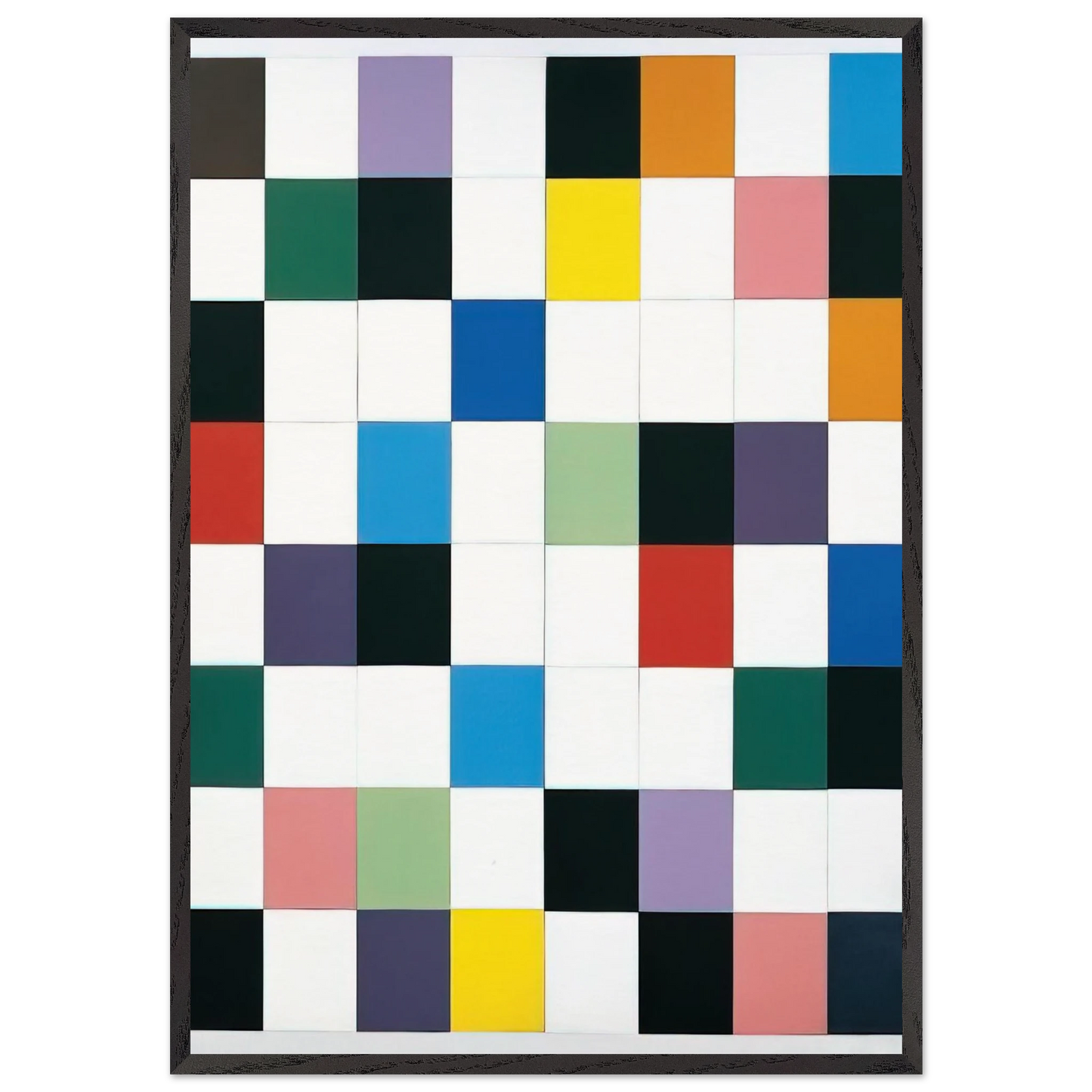 Colors for a Large Wall - Ellsworth Kelly Framed Art Print – Black Wooden Frame - Default Title - -Framed Art Print