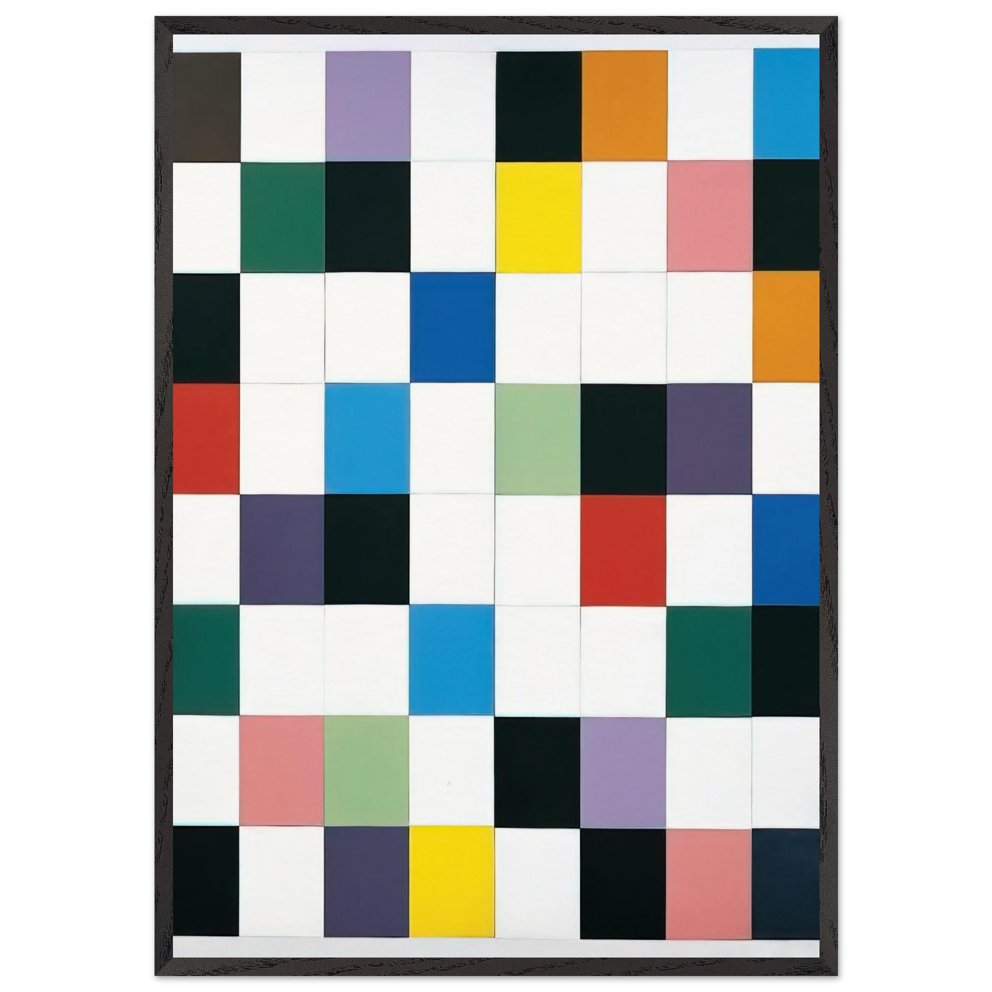 Colors for a Large Wall - Ellsworth Kelly Framed Art Print – Black Wooden Frame - Default Title - -Framed Art Print