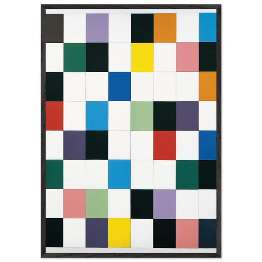 Colors for a Large Wall - Ellsworth Kelly Framed Art Print – Black Wooden Frame - Default Title - -Framed Art Print