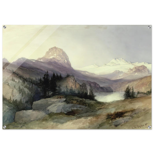 In the Bighorn Mountains - Thomas Moran Acrylic Print - 70x100 cm / 28x40″ inches