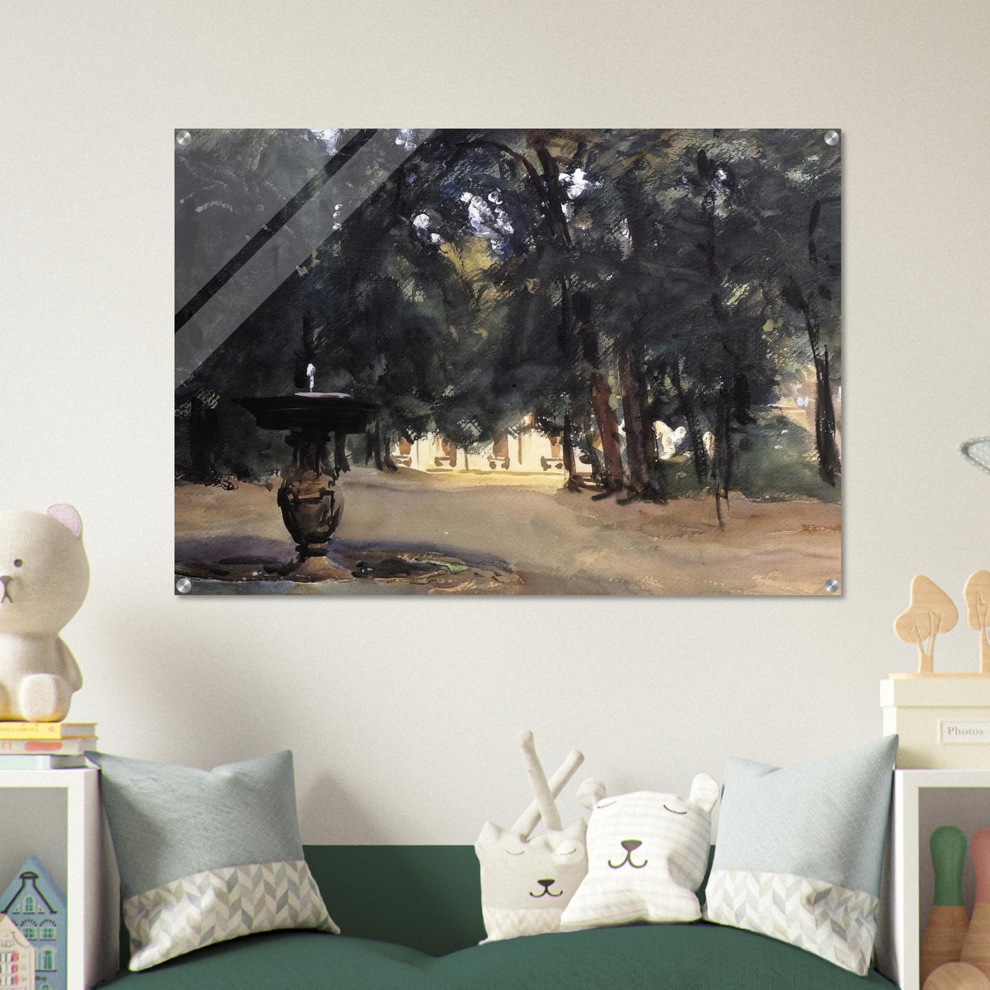 Villa Torlonia Fountain - John Singer Sargent Acrylic Print - 70x100 cm / 28x40″ inches