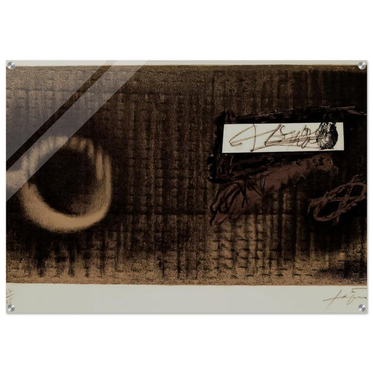 ETIQUETTE 1979 - Antoni Tapies Acrylic Print - 70x100 cm / 28x40″ inches | Antoni Tapies Wall Art | Antoni Tapies Prints