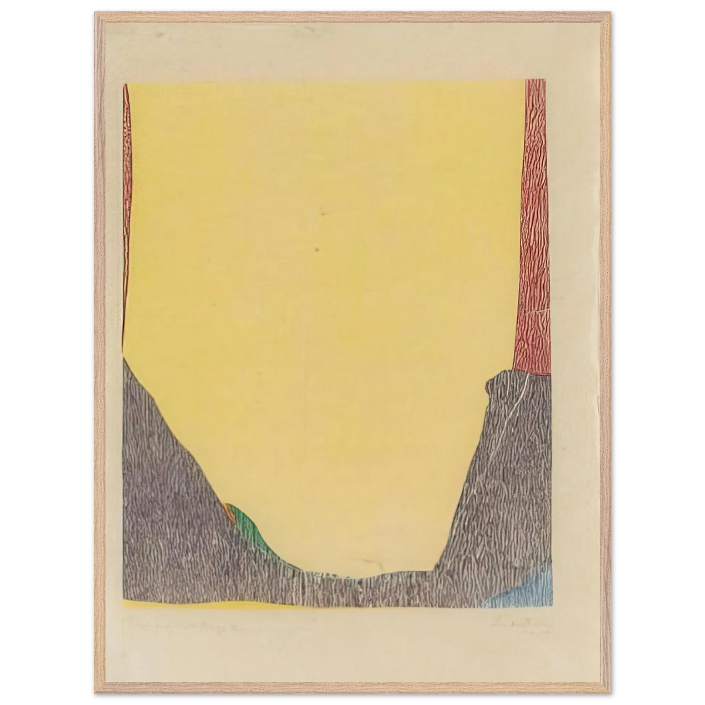 Helen Frankenthaler - East and Beyond - 1973 Wall art - 60x80 cm / 24x32 inches - Premium Wooden Framed Poster With Fine Art Paper - Wood frame