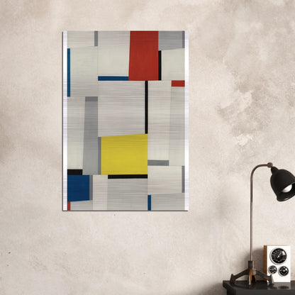 Relational Painting #65 - 1953 - Fritz Glarner Brushed Aluminum Print - 70x100 cm / 28x40 inches | Fritz Glarner Aluminum Print | Fritz Glarner Prints