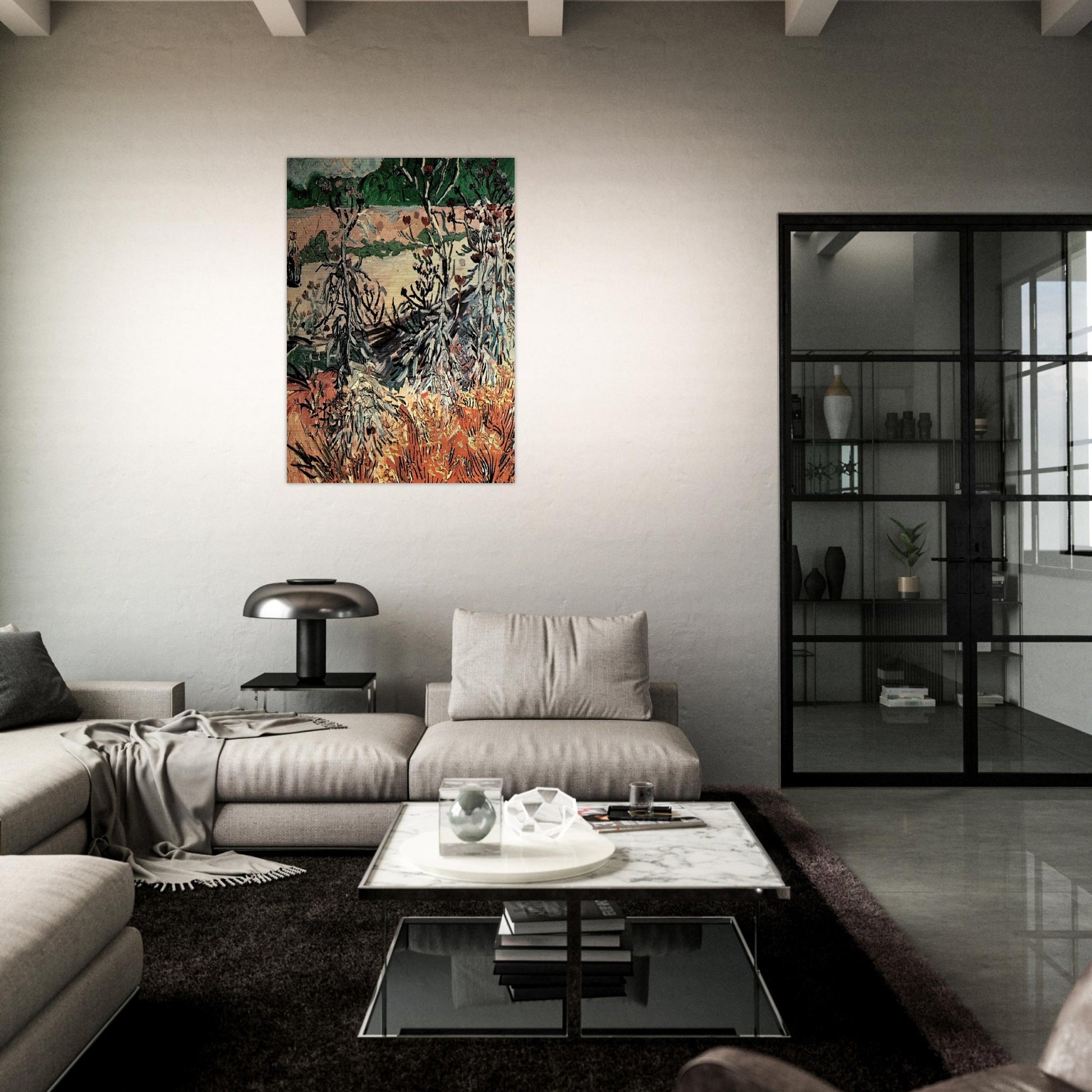 Thistles - Vincent van Gogh Brushed Aluminum Print - 70x100 cm / 28x40 inches | Vincent van Gogh Aluminum Print | Vincent van Gogh Prints