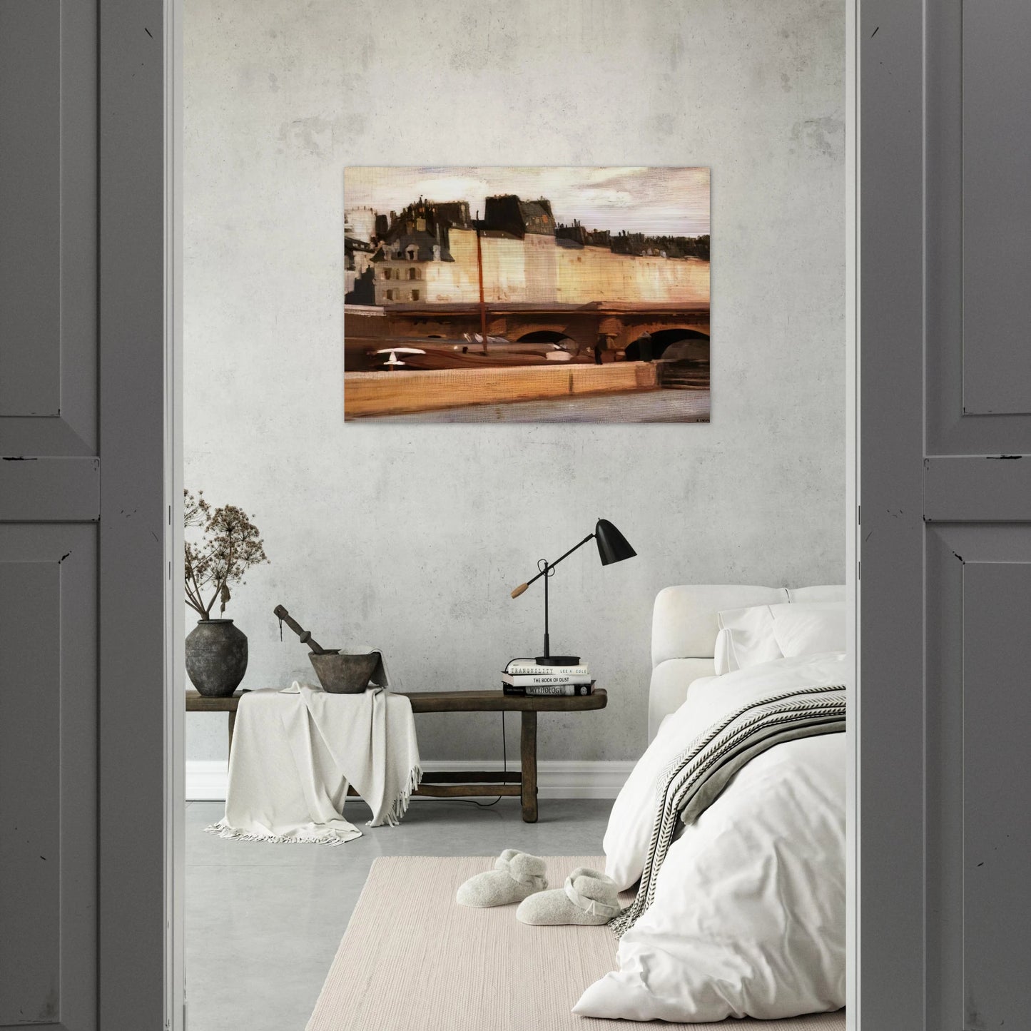 Écluse de la Monnaie - Edward Hopper Brushed Aluminum Print - 70x100 cm / 28x40 inches | Edward Hopper Aluminum Print | Edward Hopper Prints