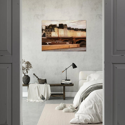 Écluse de la Monnaie - Edward Hopper Brushed Aluminum Print - 70x100 cm / 28x40 inches | Edward Hopper Aluminum Print | Edward Hopper Prints