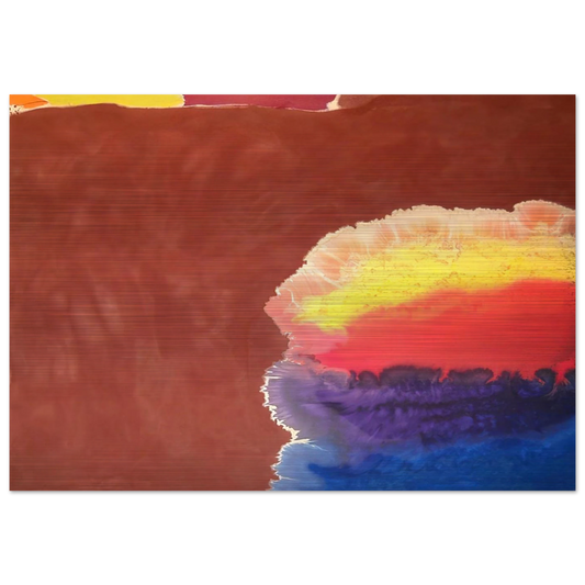 Brown Wall - 1970 - Ronnie Landfield Brushed Aluminum Print - 70x100 cm / 28x40 inches | Ronnie Landfield Aluminum Print | Ronnie Landfield Prints