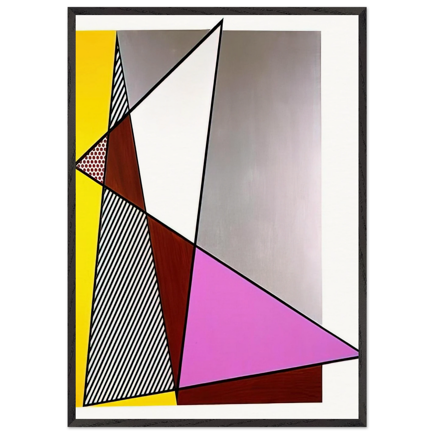 IMPERFECT PAINTING 1986 - Roy Lichtenstein Framed Art Print – Black Wooden Frame - Default Title - -Framed Art Print