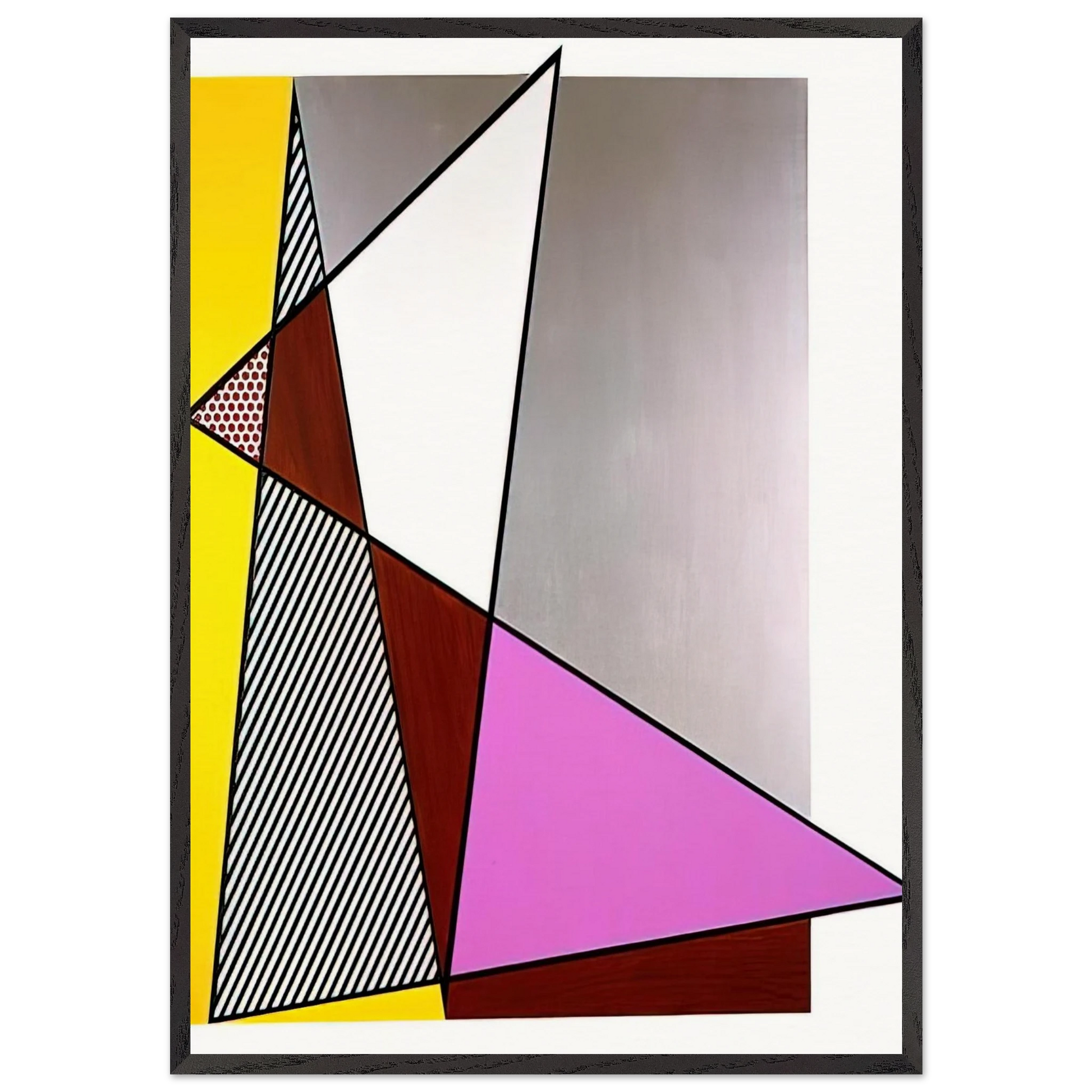 IMPERFECT PAINTING 1986 - Roy Lichtenstein Framed Art Print – Black Wooden Frame - Default Title - -Framed Art Print