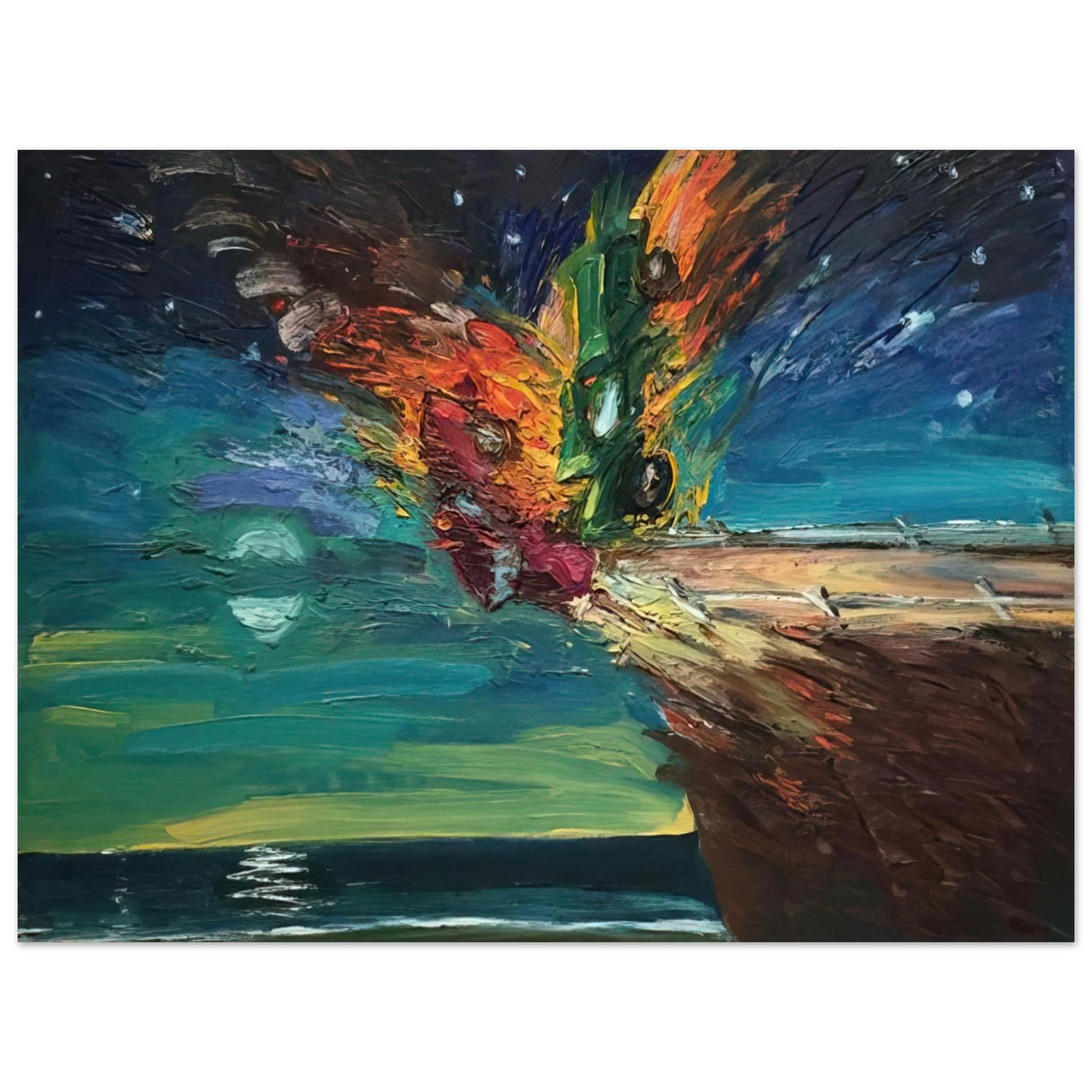 Carlos Almaraz - Over the Edge - 1984  75x100 cm / 30x40inches Fine Art Poster