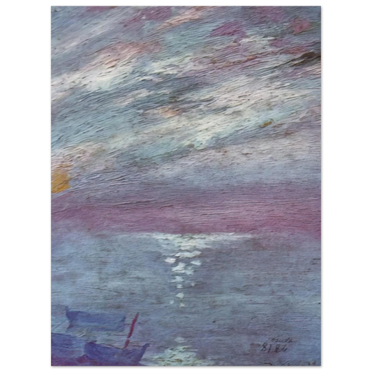 Salvador Dali - MOONLIGHT OVER THE BAY AT CADAQUES Fine Art Poster - Default Title