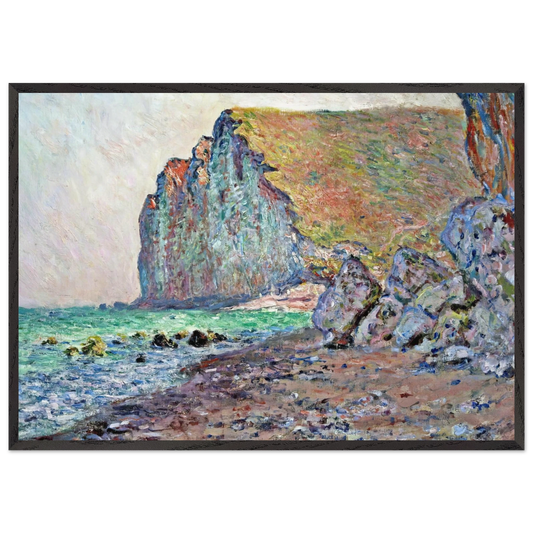 Cliffs of Les Petites-Dalles - claude monet 70x100 cm / 28x40 inches Framed Art Print – Black Wooden Frame