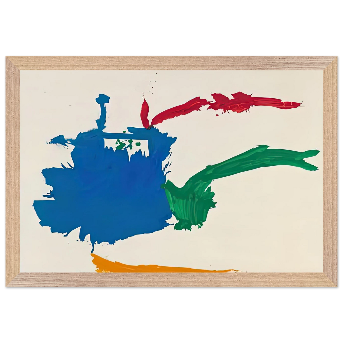 Helen Frankenthaler - Italian Beach, 1960- Wall Art - 30x40 cm / 12x16 inches - Premium Wooden Framed Poster With Fine Art Paper - Wood frame
