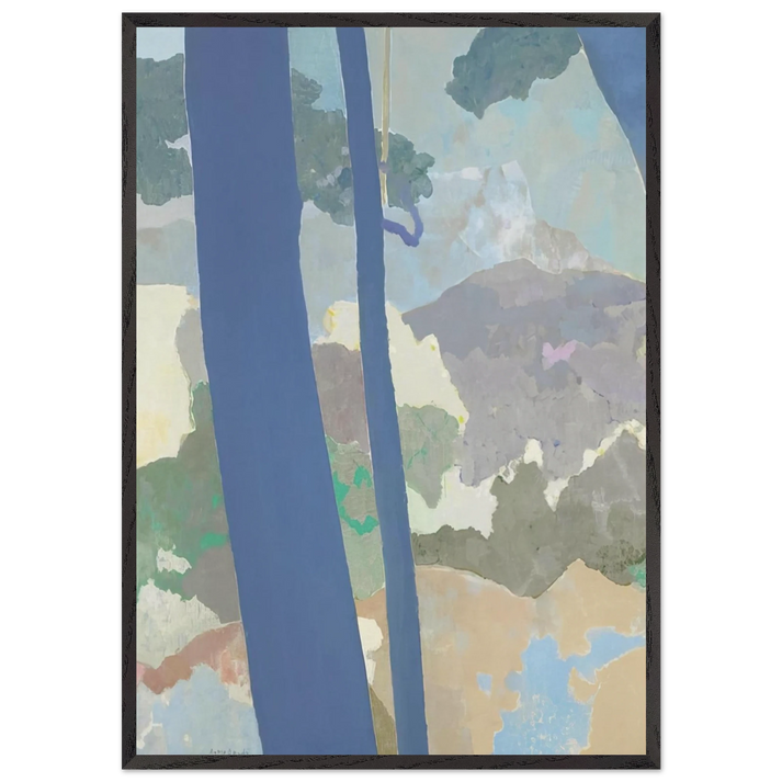 Landscape - Abstract Expressionism - Kenzo Okada 70x100 cm / 28x40 inches Framed Art Print – Black Wooden Frame