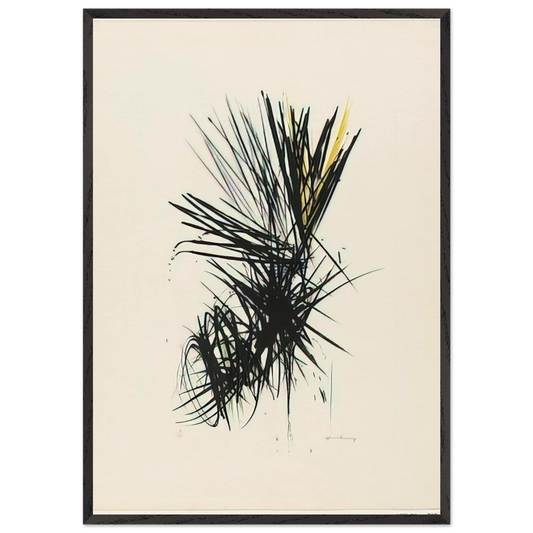 Untitled L 12 - 1957 - Hans Hartung Framed Art Print – Black Wooden Frame - Default Title - -Framed Art Print