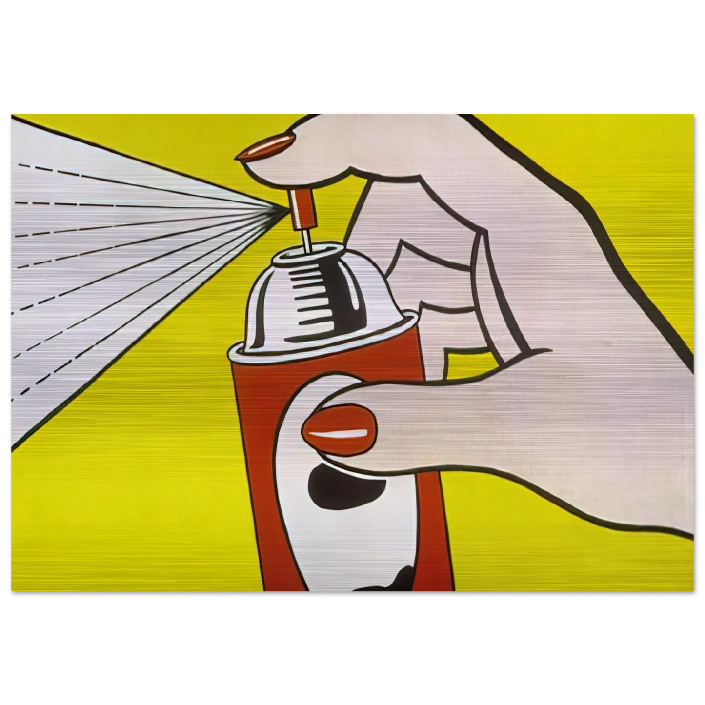 SPRAY 1962 - Roy Lichtenstein Brushed Aluminum Print - 70x100 cm / 28x40 inches | Roy Lichtenstein Aluminum Print | Roy Lichtenstein Prints