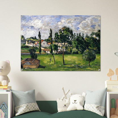 Landscape with Waterline - Paul Cézanne Acrylic Print - 70x100 cm / 28x40″ inches