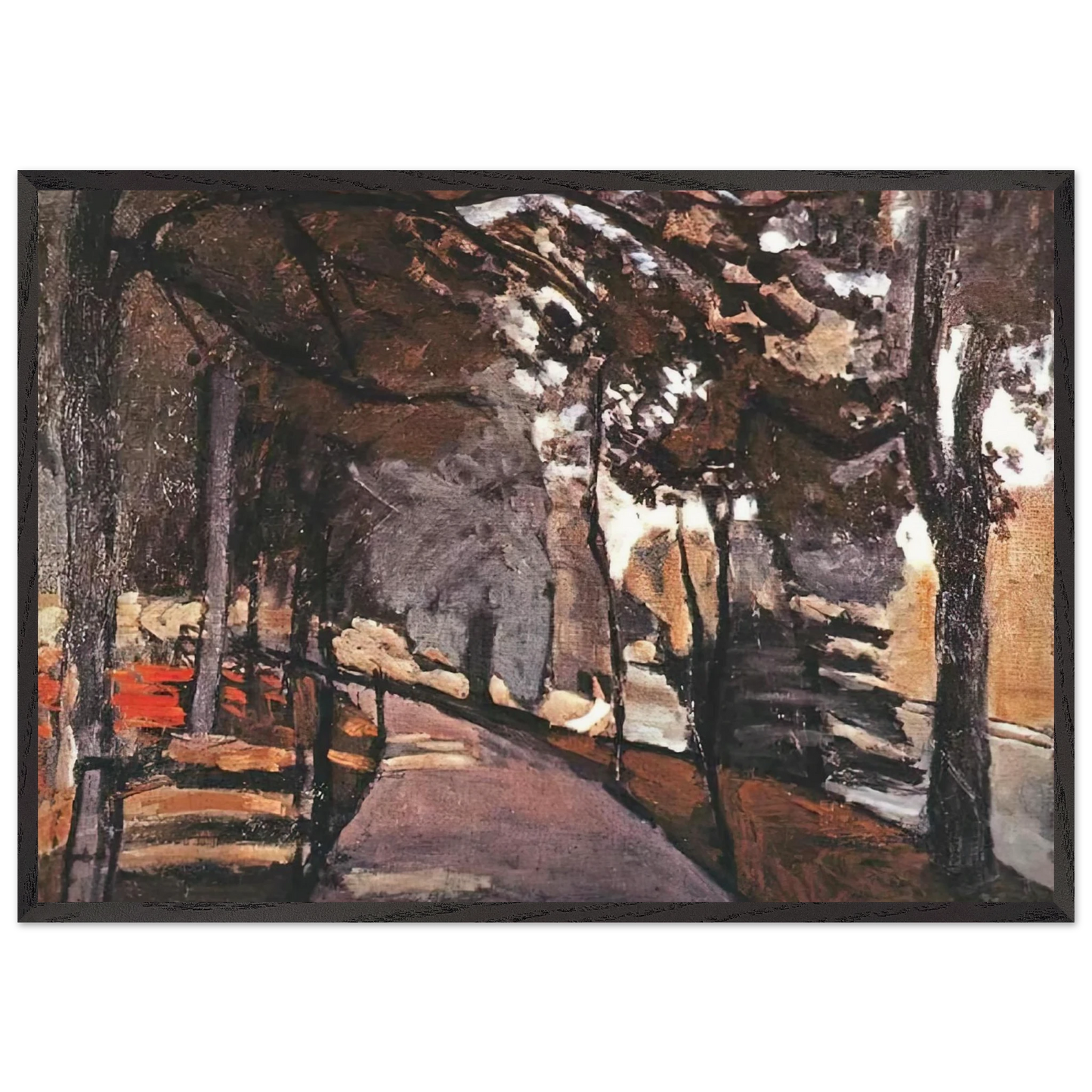 THE PATH IN THE BOIS DE BOULOGNE 1902 - Henri Matisse Framed Art Print – Black Wooden Frame - Default Title - -Framed Art Print