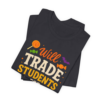 "Scambio Studenti Per Caramelle Insegnante Costume Halloween Carino Maglietta"