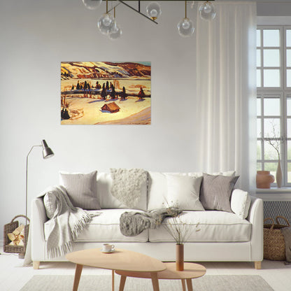 River St. Urbain - 1930 - A.Y. Jackson Brushed Aluminum Print - 70x100 cm / 28x40 inches | A.Y. Jackson Aluminum Print | A.Y. Jackson Prints